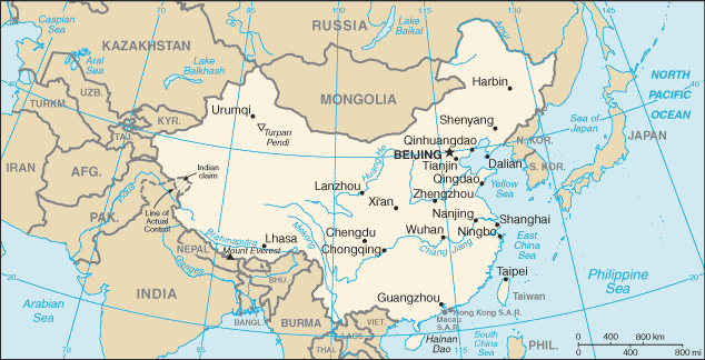 mapa de China