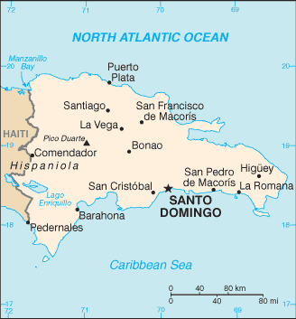 mapa de republica dominicana 