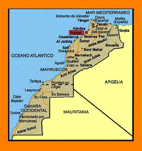 mapa de marruecos 