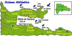 mapa de la Peninsula de Samaná