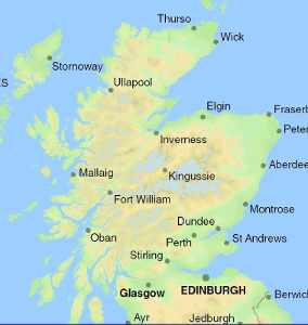 mapa escocia
